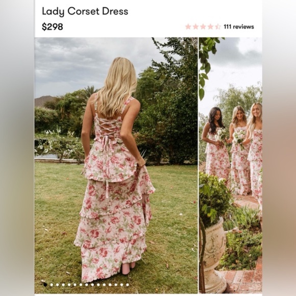 Show Me Your Mumu  Lady Corset Tiered Maxi Dress Garden Romantic size 2X New - Picture 8 of 12